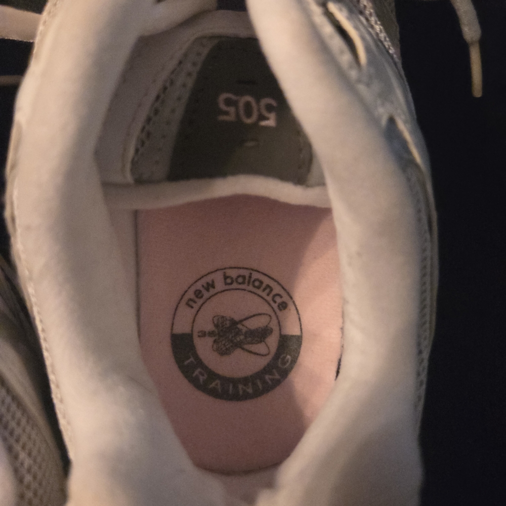 New Balance White and Pink Athletic Shoes - Picture 5 of 6